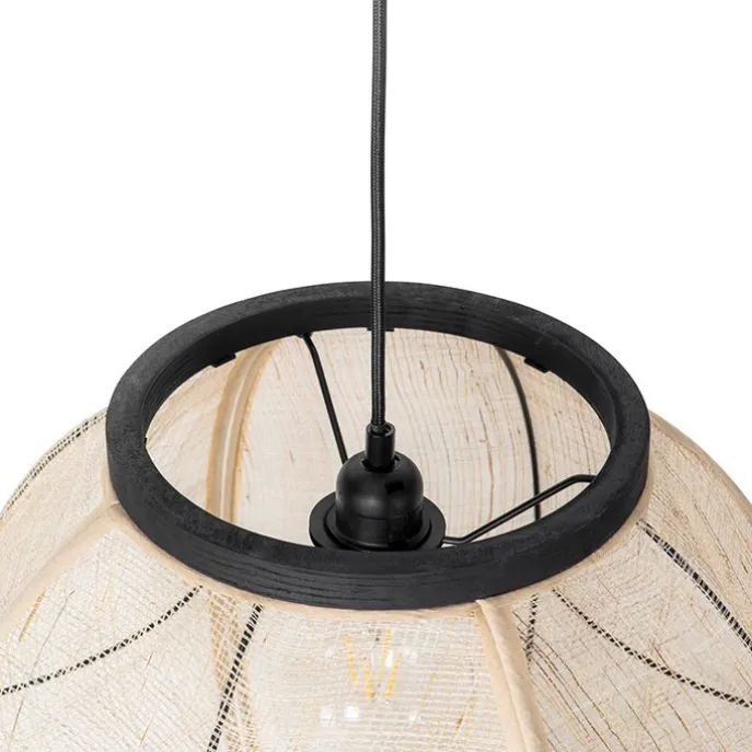 Orientalische Hängelampe braun Stoff 46 cm - Rob