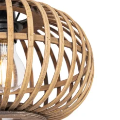 Orientalische Hängelampe Bambus 3-flammig länglich - Amira