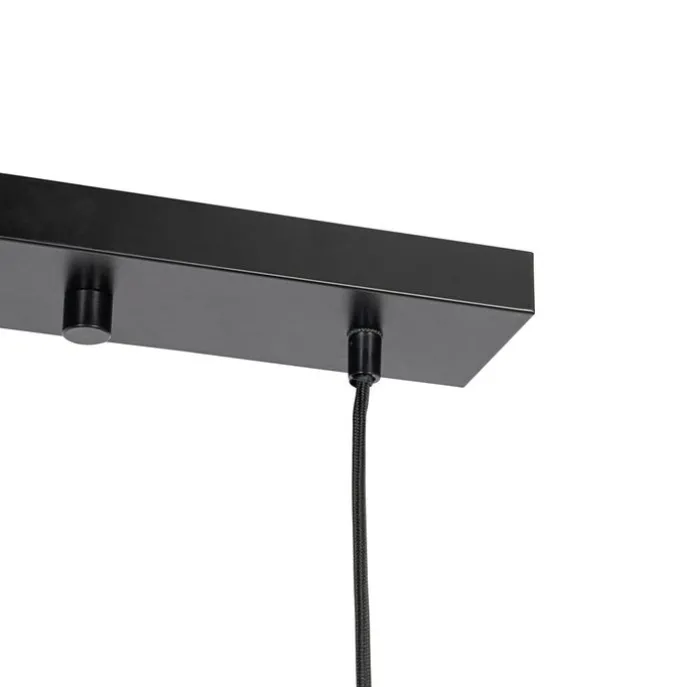 Orientalische Hängelampe Bambus 3-flammig länglich - Amira