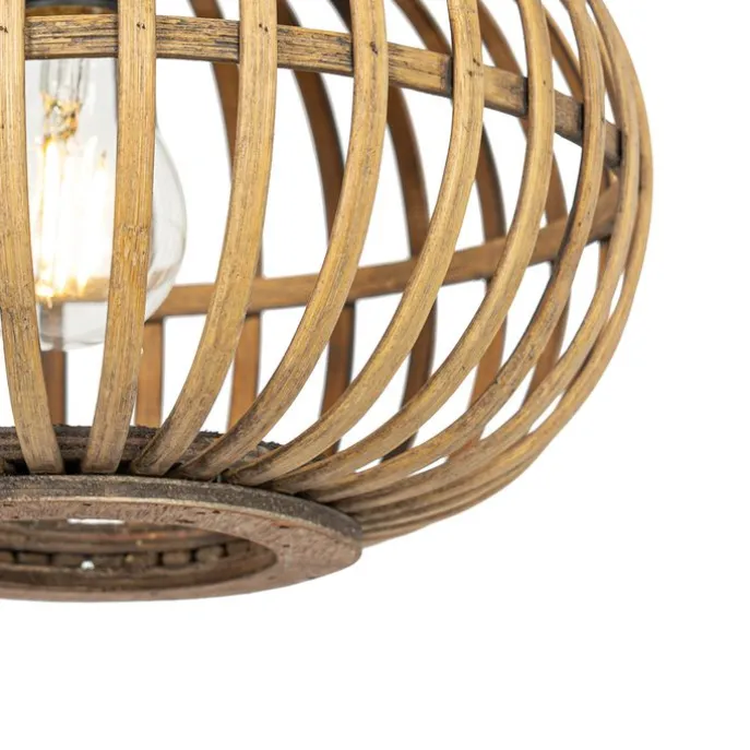 Orientalische Hängelampe Bambus 3-flammig rund - Amira