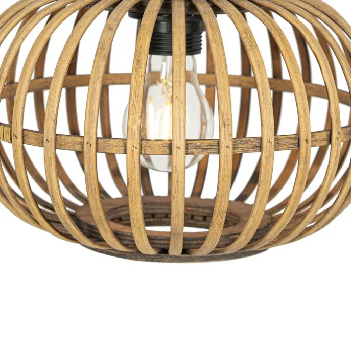 Orientalische Hängelampe Bambus 3-flammig rund - Amira