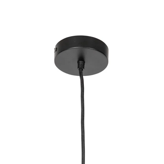 Orientalische Hängelampe Bambus mit Schwarz 60 cm - Evalin