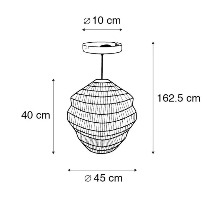 Orientalische Hängelampe Gold 45 cm x 40 cm - Vadi
