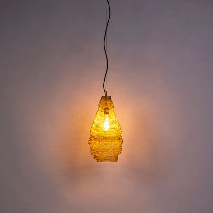 Orientalische Hängelampe Gold - Nidum Rombo