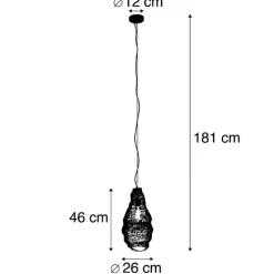 Orientalische Hängelampe Gold - Nidum Rombo