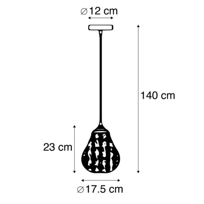 Orientalische Hängelampe Gold 17,5cm - Billa Dia