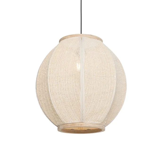 Orientalische Hängelampe Naturstoff 46 cm - Rob