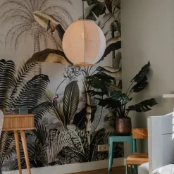 Orientalische Hängelampe Naturstoff 46 cm - Rob