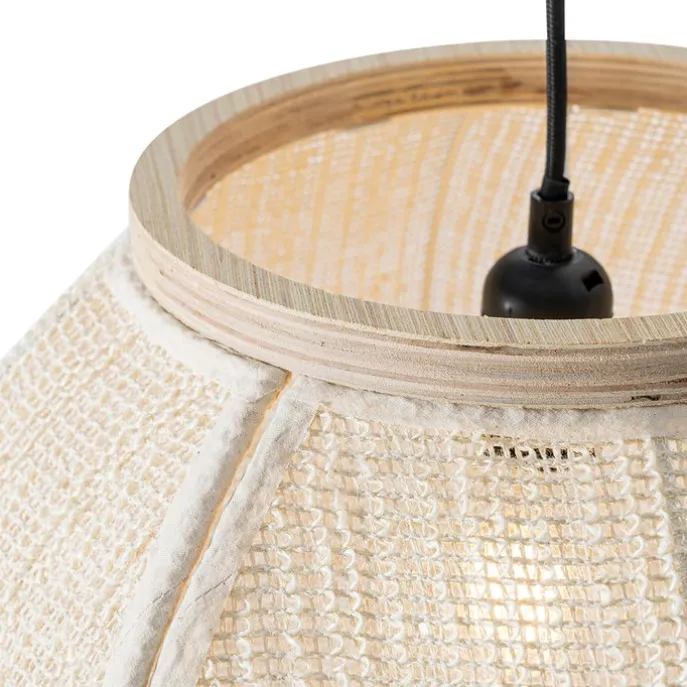 Orientalische Hängelampe Naturstoff 46 cm - Rob