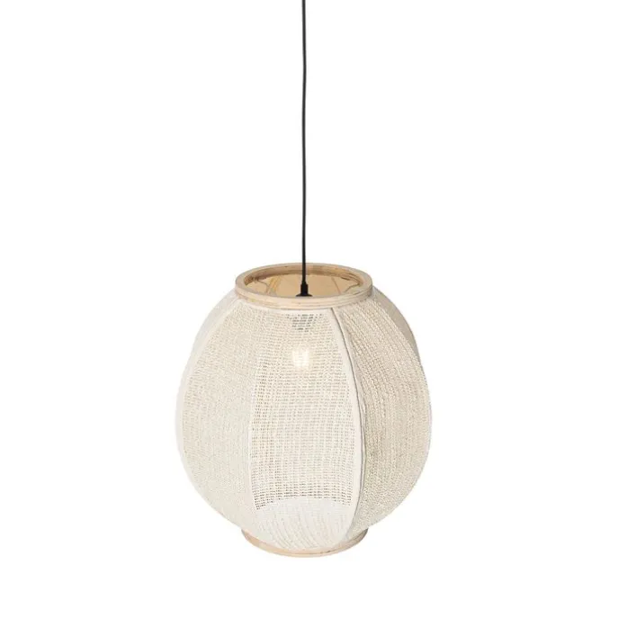 Orientalische Hängelampe Naturstoff 46 cm - Rob