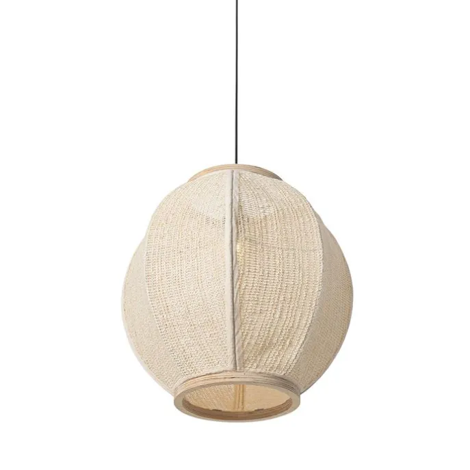 Orientalische Hängelampe Naturstoff 46 cm - Rob