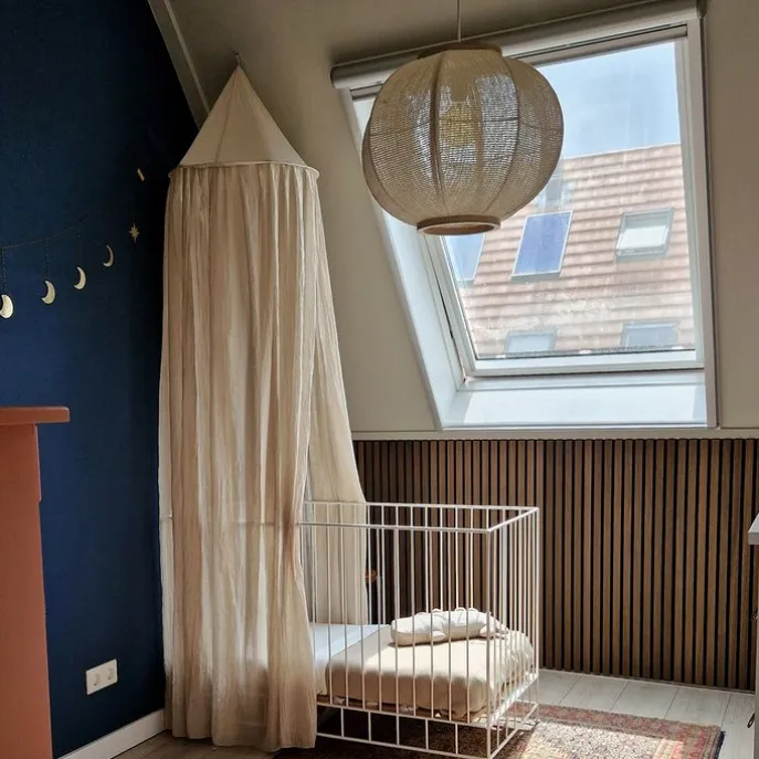 Orientalische Hängelampe Naturstoff 48 cm - Rob