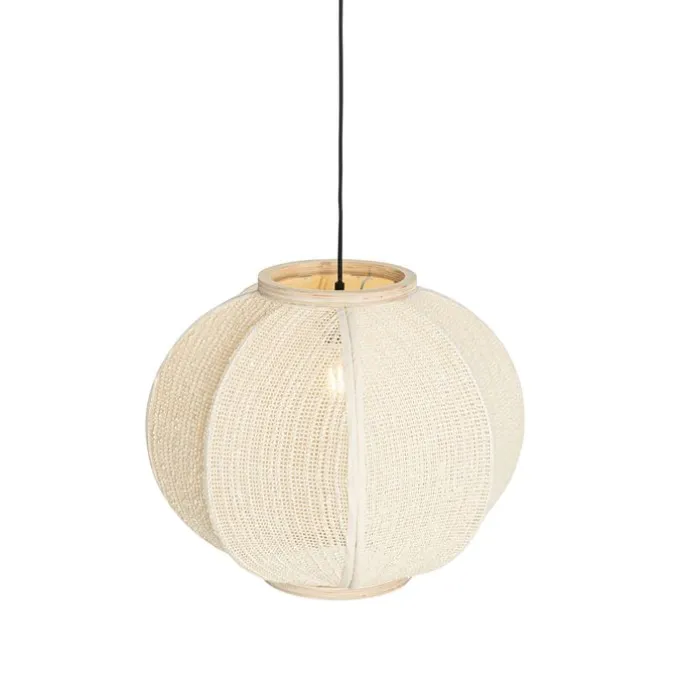Orientalische Hängelampe Naturstoff 48 cm - Rob