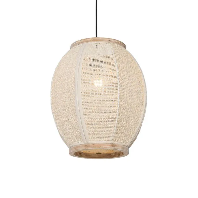 Orientalische Hängelampe Naturstoff 35 cm - Rob
