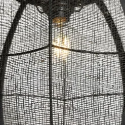 Orientalische Hängelampe Schwarz Stoff 35 cm - Rob