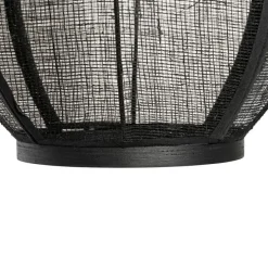 Orientalische Hängelampe Schwarz Stoff 35 cm - Rob