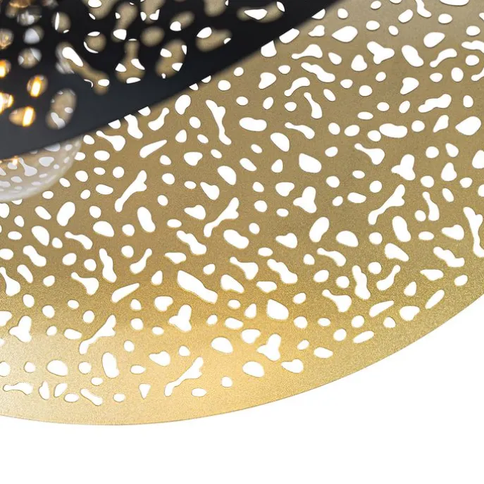 Orientalische Hängelampe schwarz mit Gold 50 cm - Japke