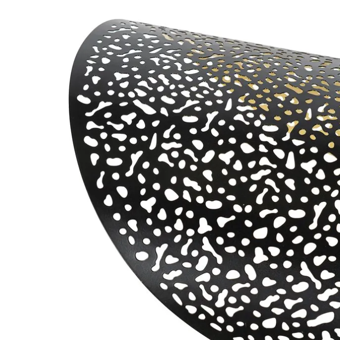 Orientalische Hängelampe schwarz mit Gold 50 cm - Japke