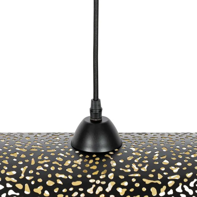 Orientalische Hängelampe schwarz mit Gold 50 cm - Japke