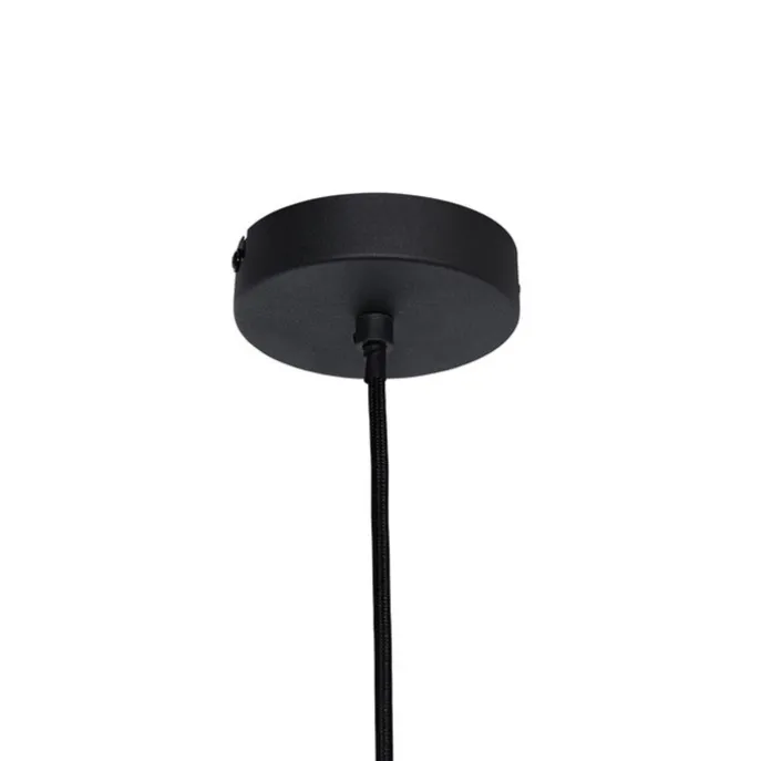 Orientalische Hängelampe schwarz mit natürlichem Bambus 30 cm - Pua