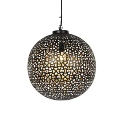 Orientalische Hängelampe schwarz mit Gold 45 cm - Radiante