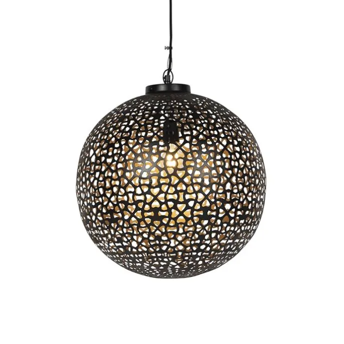 Orientalische Hängelampe schwarz mit Gold 45 cm - Radiante