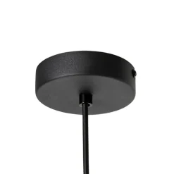 Orientalische Hängelampe schwarz mit Bambus - Rayan