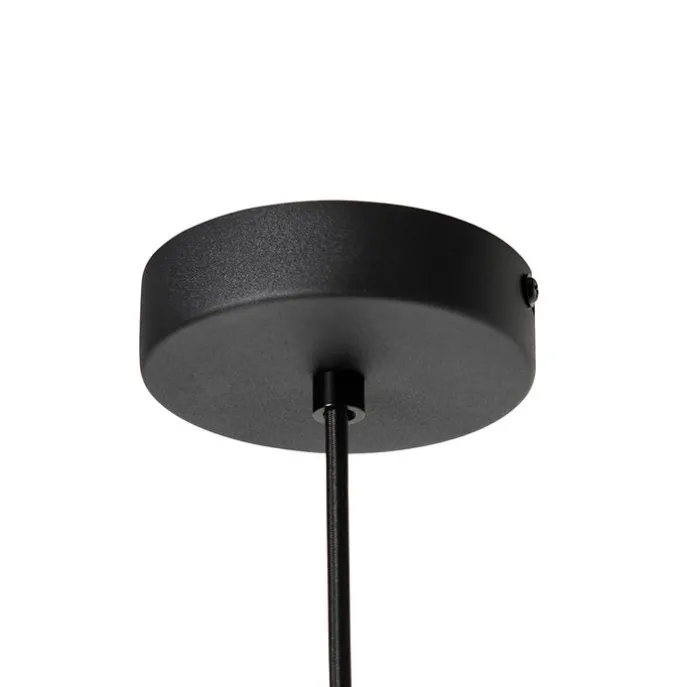 Orientalische Hängelampe schwarz mit Bambus - Rayan