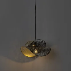 Orientalische Hängelampe schwarz mit Gold 28 cm - Japke