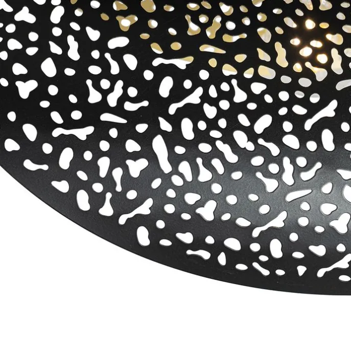 Orientalische Hängelampe schwarz mit Gold 28 cm - Japke