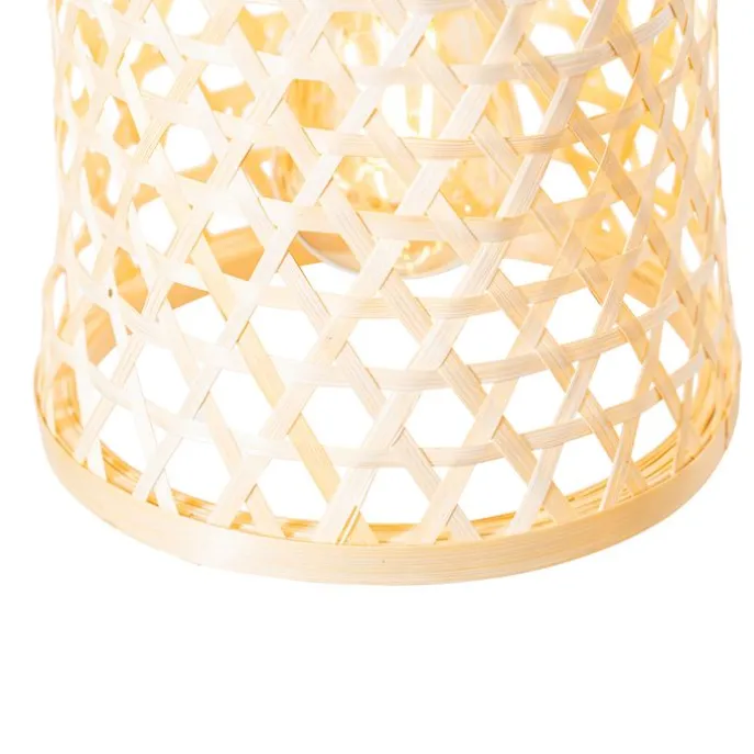 Orientalische Hängelampe schwarz mit Bambus 3 Lichter - Rayan