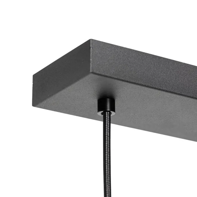 Orientalische Hängelampe schwarz mit Bambus 3 Lichter - Rayan