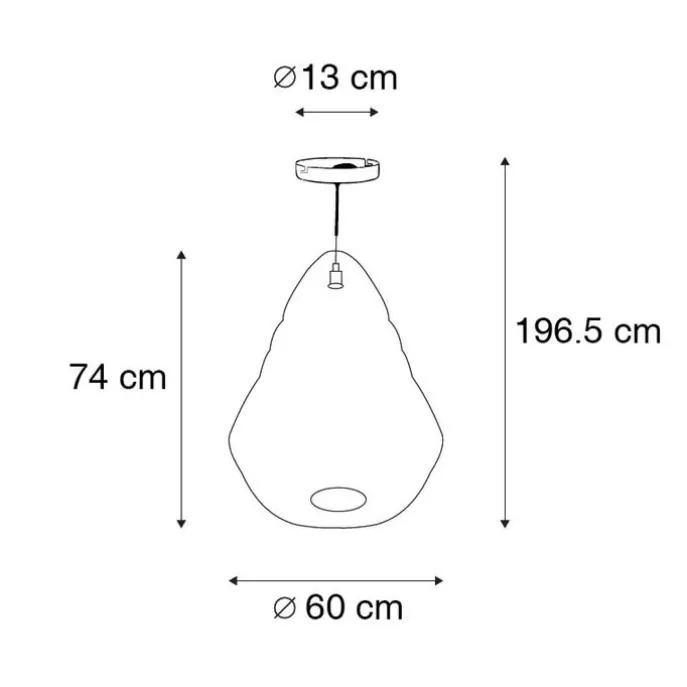 Orientalische Hängelampe schwarz 60 cm - Nidum