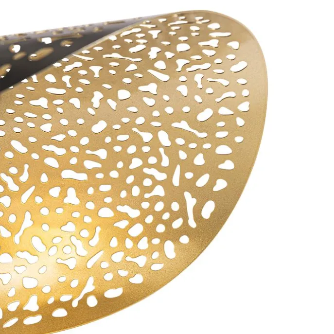 Orientalische Hängelampe schwarz mit Gold 35 cm - Japke