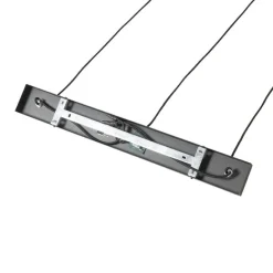 Orientalische Hängelampe schwarz mit Rattan 3-flammig länglich - Akira