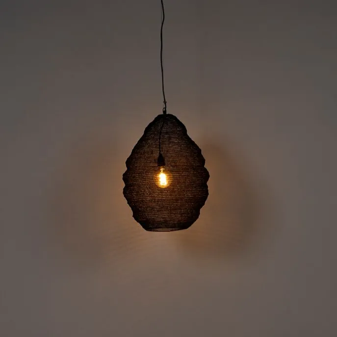 Orientalische Hängelampe schwarz 45 cm - Nidum