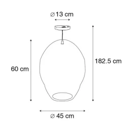 Orientalische Hängelampe schwarz 45 cm - Nidum