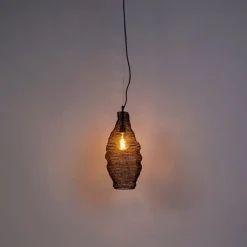 Orientalische Hängelampe schwarz - Nidum Rombo