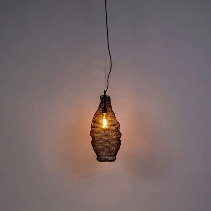 Orientalische Hängelampe schwarz - Nidum Rombo