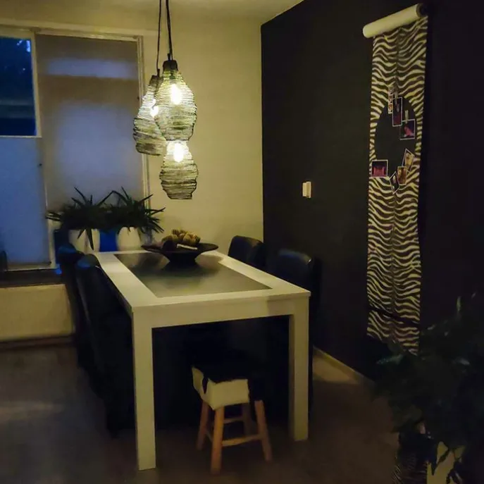 Orientalische Hängelampe schwarz - Nidum Rombo