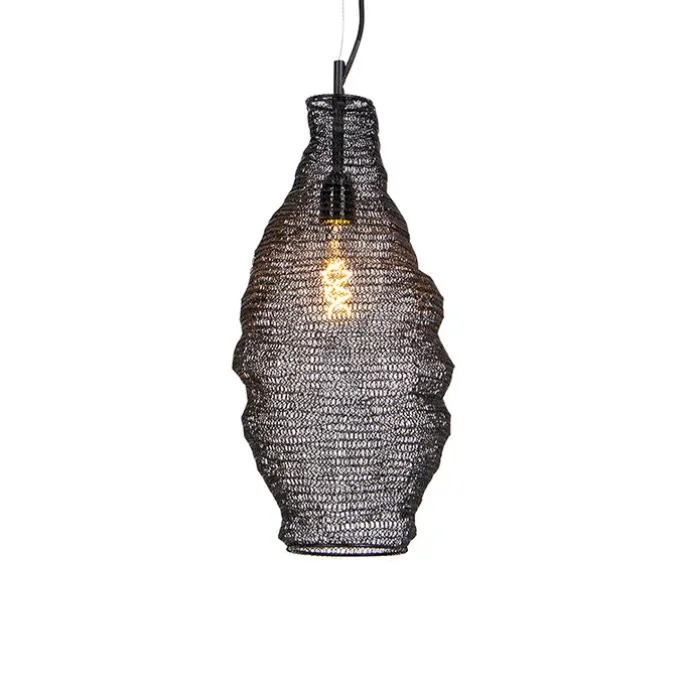 Orientalische Hängelampe schwarz - Nidum Rombo