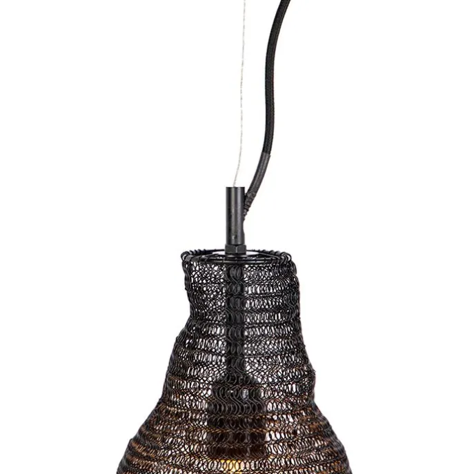 Orientalische Hängelampe schwarz - Nidum Rombo