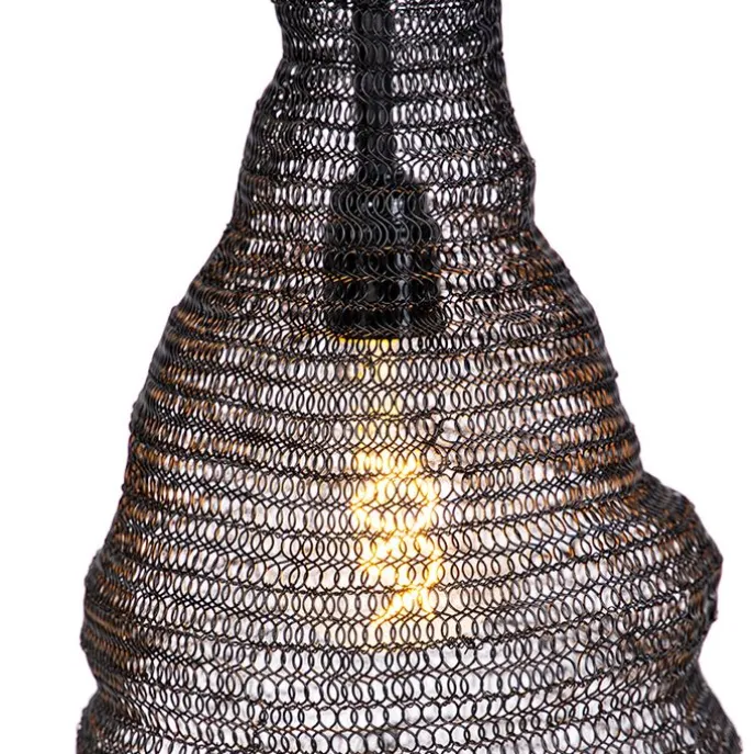 Orientalische Hängelampe schwarz - Nidum Rombo