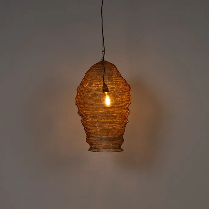 Orientalische Pendelleuchte Gold - Nidum