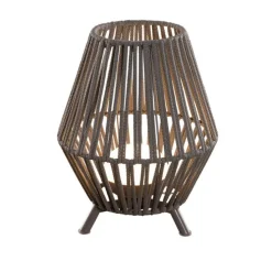 Orientalische Tischleuchte aus Seil inkl. dimmbarem, wiederaufladbarem LED - Contra