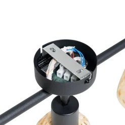 Orientalischer Spot schwarz mit Bambus 3-flammig - Rayan