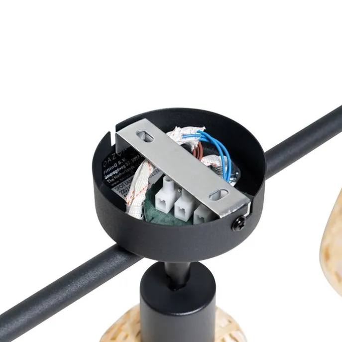 Orientalischer Spot schwarz mit Bambus 3-flammig - Rayan