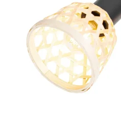 Orientalischer Spot schwarz mit Bambus 3-flammig - Rayan