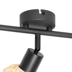 Orientalischer Spot schwarz mit Bambus 3-flammig - Rayan