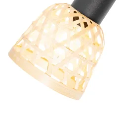 Orientalischer Spot schwarz mit Bambus 2-flammig - Rayan